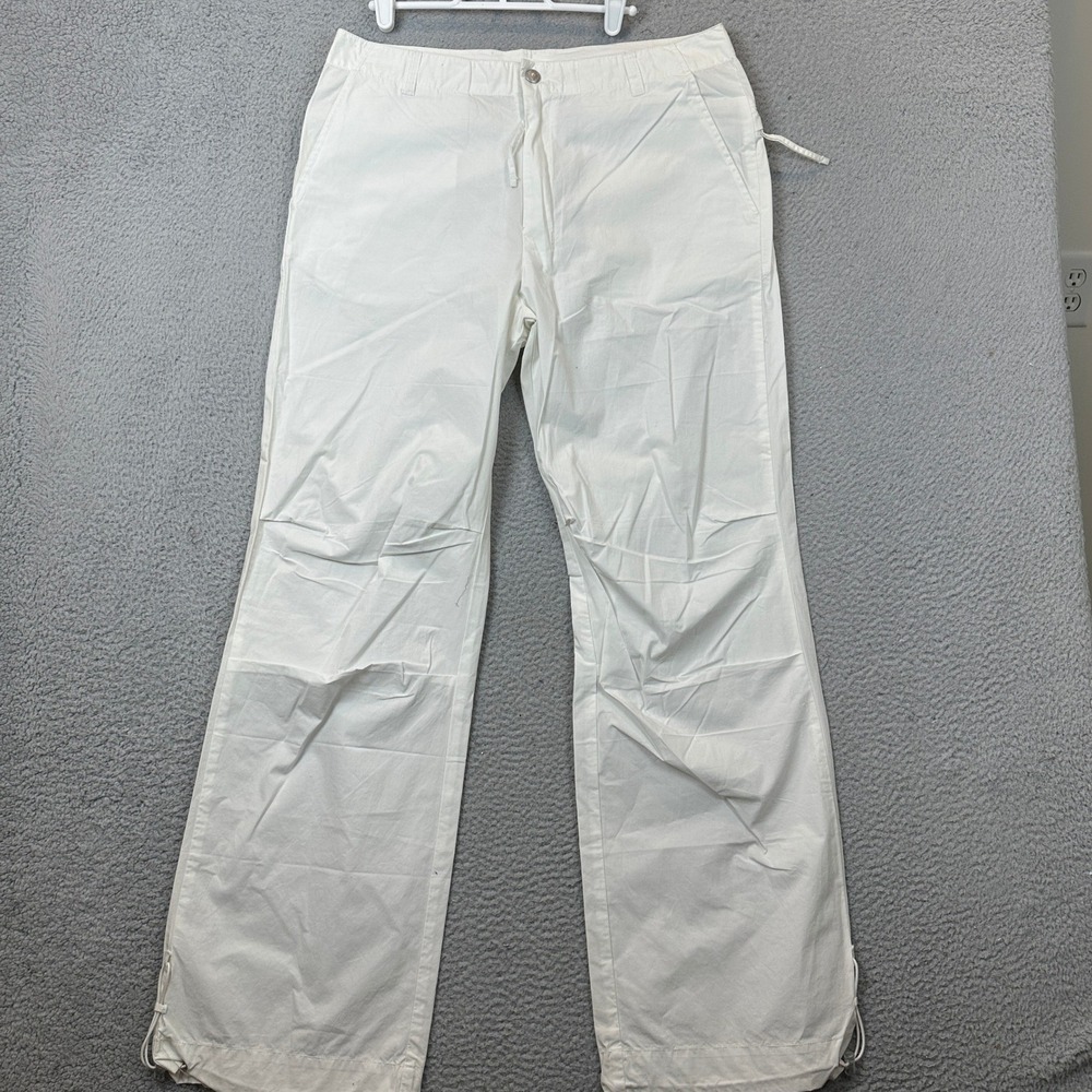 Diesel Pants Mens 34 Straight Leg White Straight Drawstring Lightweight Casual